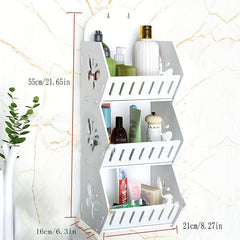 Perforated Wall Mounted Storage Shelves Bathroom Organizer