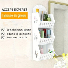 Perforated Wall Mounted Storage Shelves Bathroom Organizer