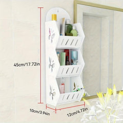 Perforated Wall Mounted Storage Shelves Bathroom Organizer