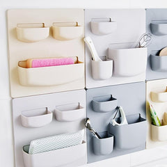 Adhesive Wall Storage Rack for Bathroom and Kitchen - No Drilling Needed