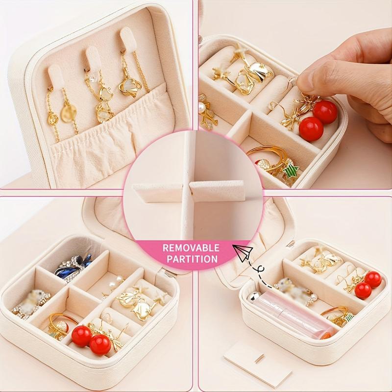 Travel Jewelry Organizer Box Keep Necklaces Earrings Tangle-Free