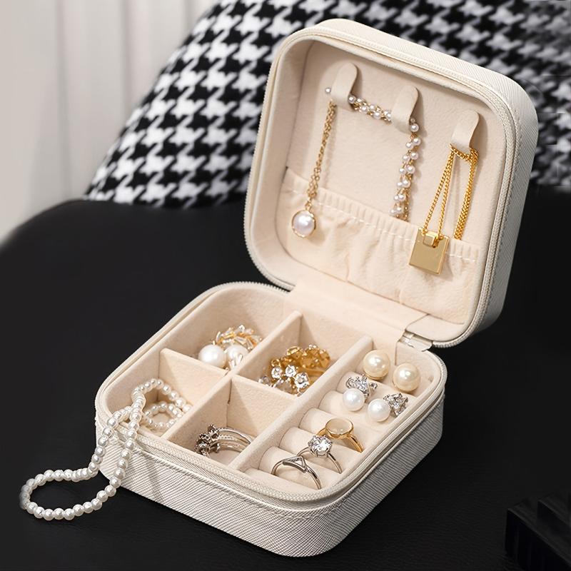 Travel Jewelry Organizer Box Keep Necklaces Earrings Tangle-Free