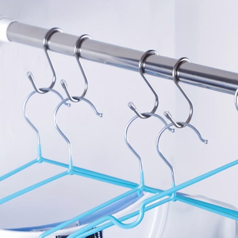 4pcs Stainless Steel Dual Hook Over Cabinet Door Hook