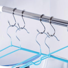 4pcs Stainless Steel Dual Hook Over Cabinet Door Hook