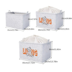 Extra Large Fabric Storage Box for Clothes and Debris