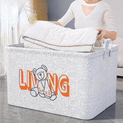 Extra Large Fabric Storage Box for Clothes and Debris