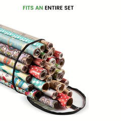 Gift Wrap Storage Organizer Bag with Handles and Zipper