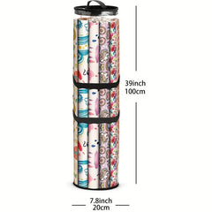 Gift Wrap Storage Organizer Bag with Handles and Zipper