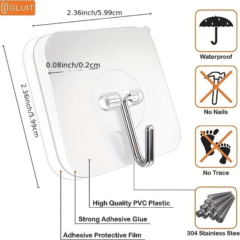 Adjustable Hanging Storage Hook Self-adhesive Towel Hook