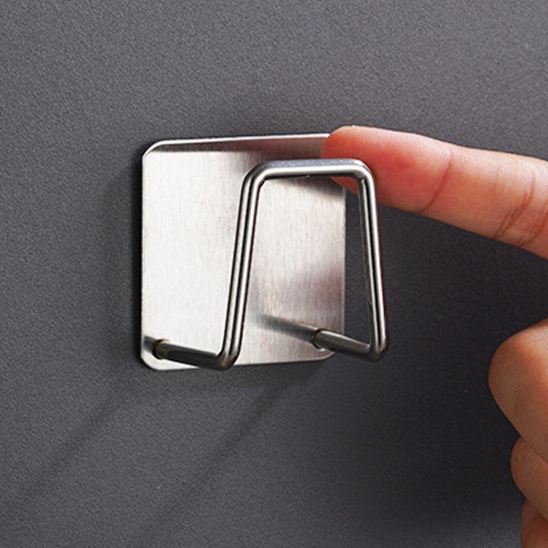 3pcs Stainless Steel Rack Hook Kitchen Sink Sponge Holder Self Adhesive