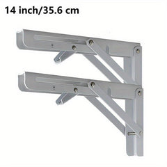 Stainless Steel Wall Storage Rack with Folding Bracket
