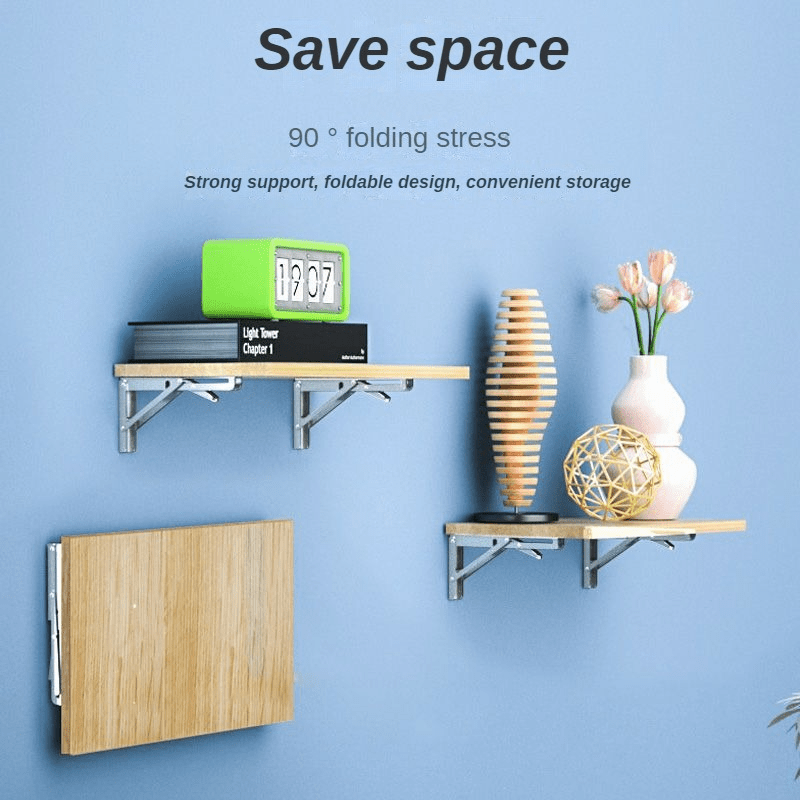 Stainless Steel Wall Storage Rack with Folding Bracket