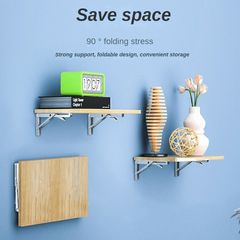Stainless Steel Wall Storage Rack with Folding Bracket