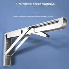 Stainless Steel Wall Storage Rack with Folding Bracket
