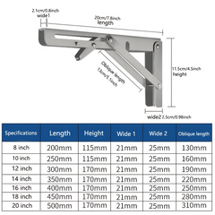 Stainless Steel Wall Storage Rack with Folding Bracket