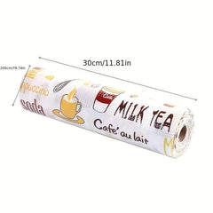 Drawer Liner Cartoon Print Non Adhesive Moisture Proof Waterproof Paper 30x200cm