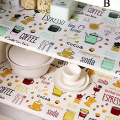Drawer Liner Cartoon Print Non Adhesive Moisture Proof Waterproof Paper 30x200cm
