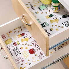 Drawer Liner Cartoon Print Non Adhesive Moisture Proof Waterproof Paper 30x200cm