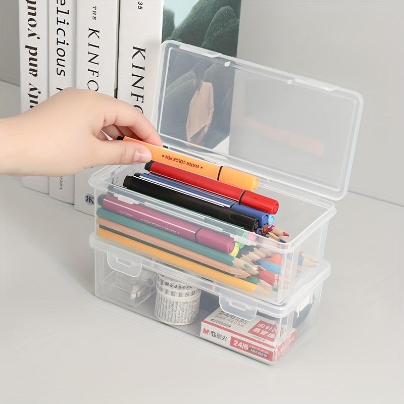 Large Capacity Pencil Storage Box for Stationery, Crayons, and Pens