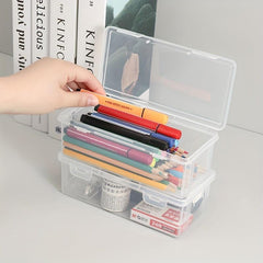 Large Capacity Pencil Storage Box for Stationery, Crayons, and Pens