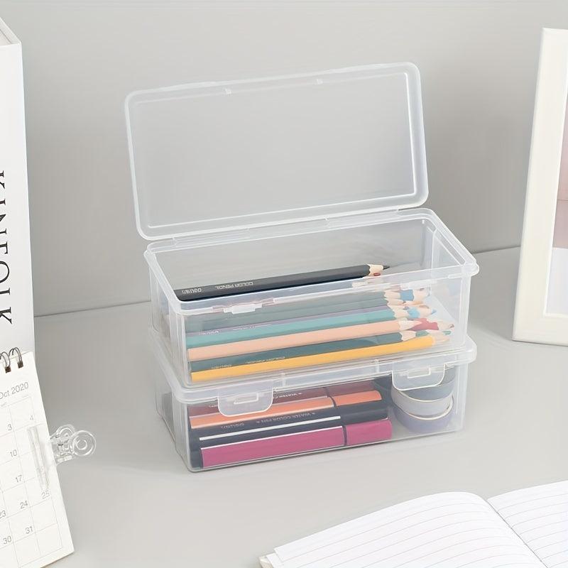 Large Capacity Pencil Storage Box for Stationery, Crayons, and Pens