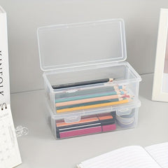 Large Capacity Pencil Storage Box for Stationery, Crayons, and Pens