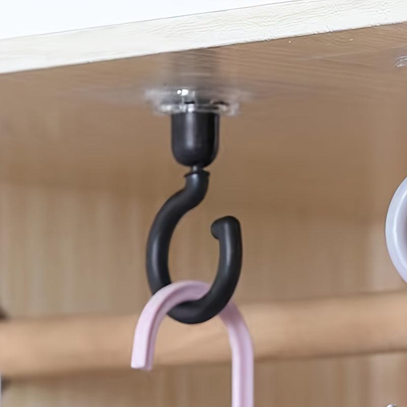 Ceiling Rotary Hook Strong Hook Adhesive Hook Kitchen Bathroom Wall Key Hanging