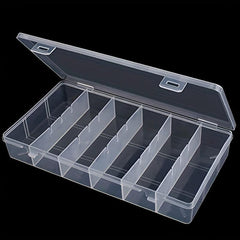 2pcs Clear Plastic Storage Boxes for Cosmetics and Tools