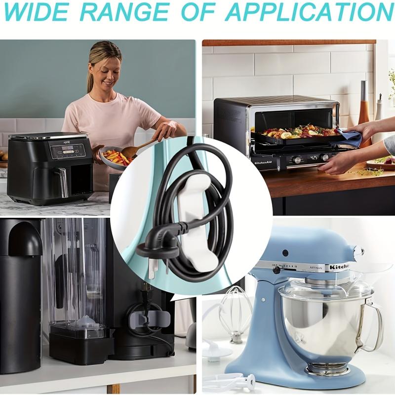 3pcs Adhesive Cord Winder Appliance Cord Organizer Blender Air Fryer Holder