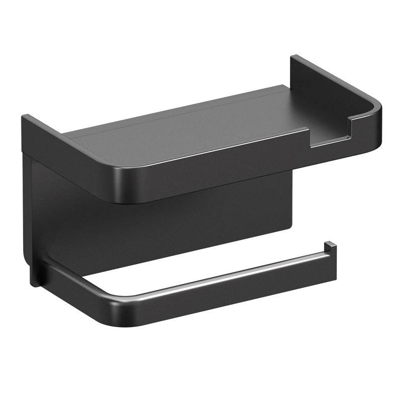 Wall-mounted Plastic Toilet Paper Holder Self-adhesive Double Layer