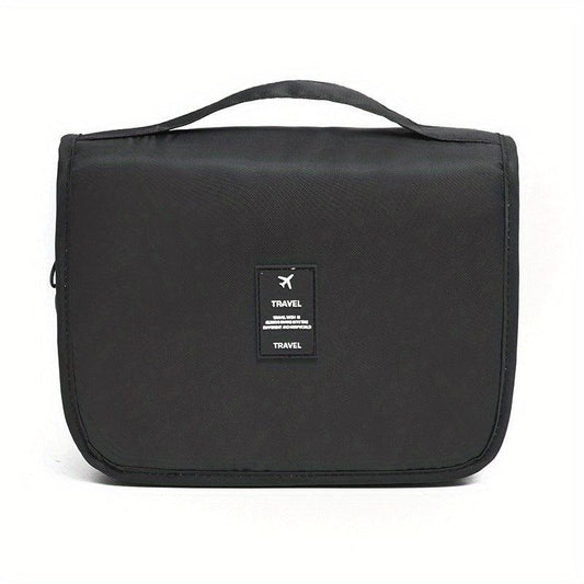 Waterproof Travel Cosmetic Bag with Compartments and Hooks