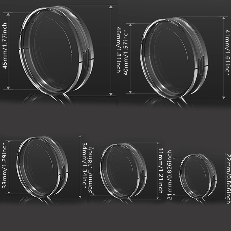 10pcs Transparent Plastic Coin Holder Capsules Storage Box Case Protection