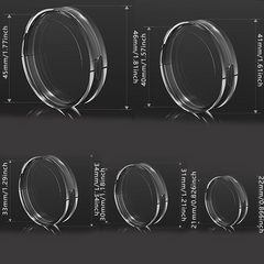 10pcs Transparent Plastic Coin Holder Capsules Storage Box Case Protection