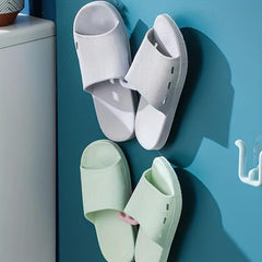 3pcs Bathroom Slippers Hook Punching Bathroom Storage Organizer Hook