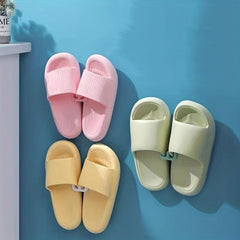 3pcs Bathroom Slippers Hook Punching Bathroom Storage Organizer Hook