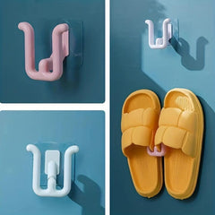 3pcs Bathroom Slippers Hook Punching Bathroom Storage Organizer Hook