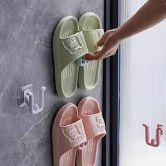 3pcs Bathroom Slippers Hook Punching Bathroom Storage Organizer Hook