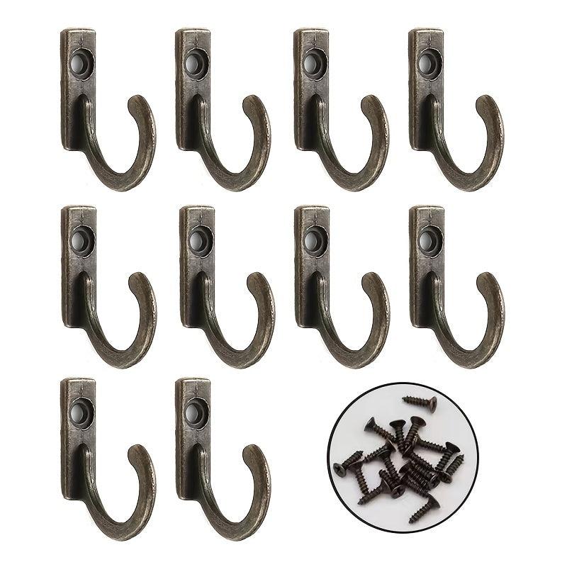 10pcs Mini Iron Coat Hooks for Wood/Slatwall Stylish & Functional Wall Mounted
