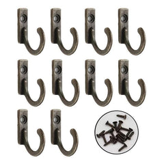 10pcs Mini Iron Coat Hooks for Wood/Slatwall Stylish & Functional Wall Mounted