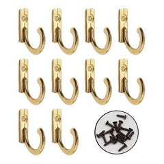 10pcs Mini Iron Coat Hooks for Wood/Slatwall Stylish & Functional Wall Mounted