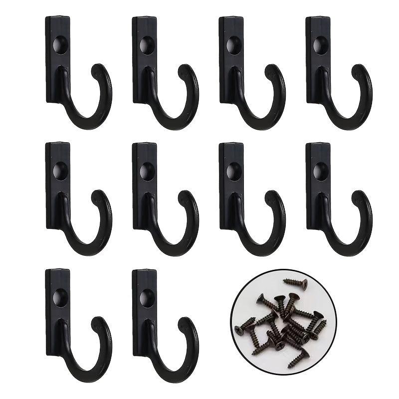 10pcs Mini Iron Coat Hooks for Wood/Slatwall Stylish & Functional Wall Mounted