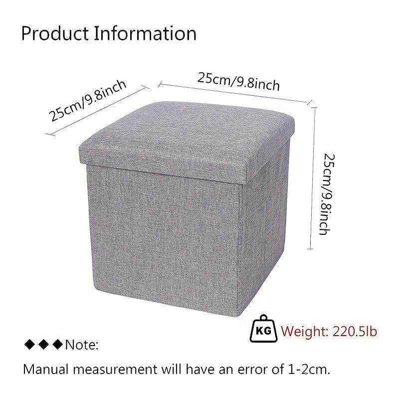 1pc Folding Storage Stool Household Square Stool For Changing Shoes Durable