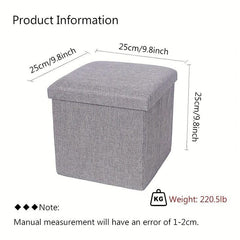 1pc Folding Storage Stool Household Square Stool For Changing Shoes Durable