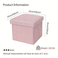 1pc Folding Storage Stool Household Square Stool For Changing Shoes Durable