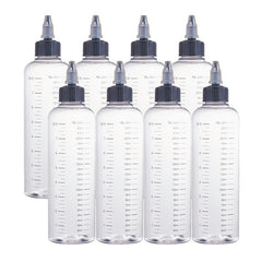 8 Pack 230ml Plastic Dispensing Bottle with Twist Cap for Liquids Oils Crafts