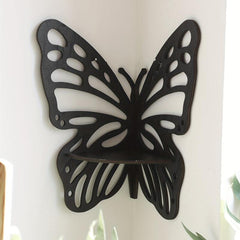 Wooden Butterfly Wall Shelf for Home Decor and Storage