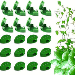 10pcs Plastic Leaf Plant Clip Green Pothos Climbing Vine Fixer