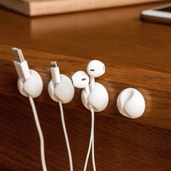 5pcs USB Cable Organizer Silicone Fixer Wire Management Wire Winder
