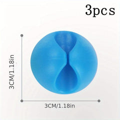 5pcs USB Cable Organizer Silicone Fixer Wire Management Wire Winder