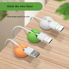 5pcs USB Cable Organizer Silicone Fixer Wire Management Wire Winder